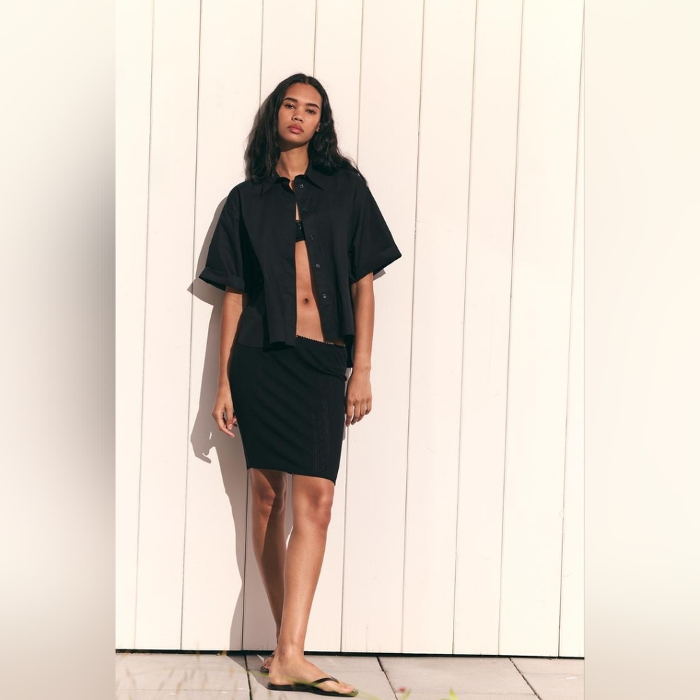 Zara POPLIN POCKET SHIRT